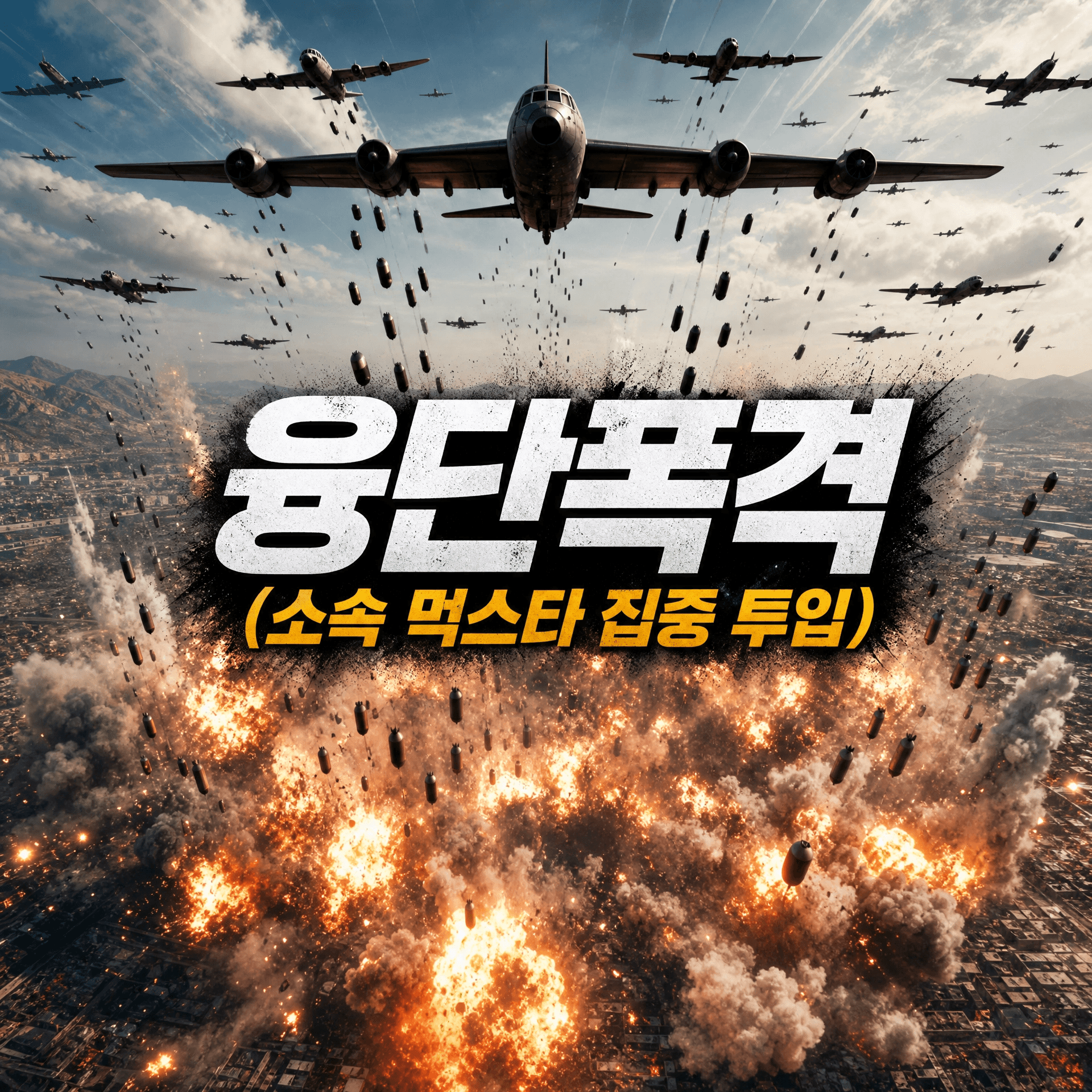 융단폭격 — 소속 먹스타 집중 투입